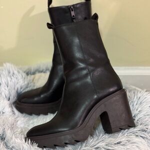 Zara Black Heeled Boots